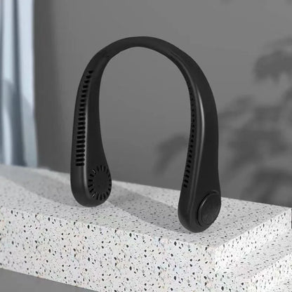 ネッククーラー デジタル表示 羽根なし首かけ扇風機 USB充電式
